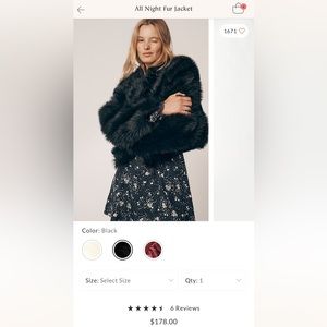 Free People Faux- All Night Fur Jacket